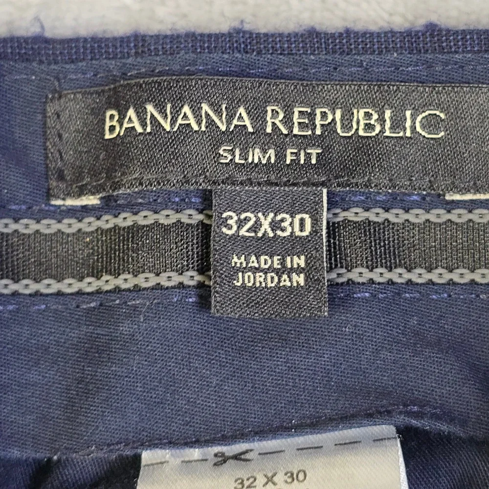 Banana Republic Dress Pants Men's 32x30 Navy Performance Italian Wool Marzotto